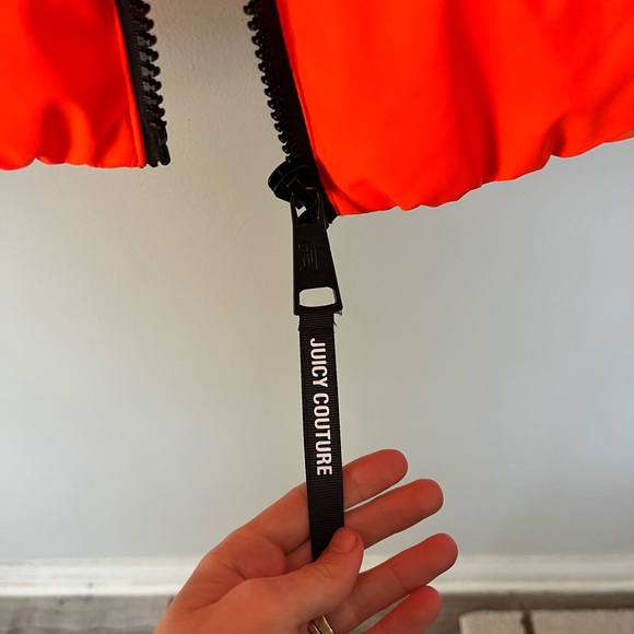 Juicy Couture Bright Orange Puffer Black Label - Picture 3 of 7